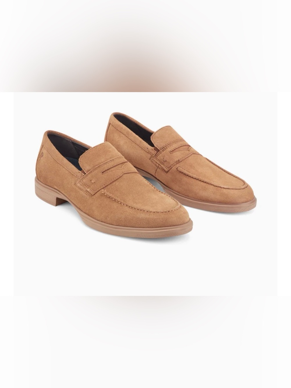 Rockport Men's Tan Suede Penny Loafers